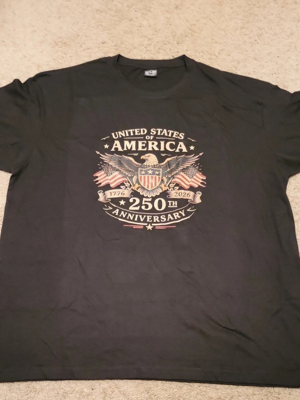 T Shirt 250th United States America 1776-2026 American Flag July 4th USA Eagle